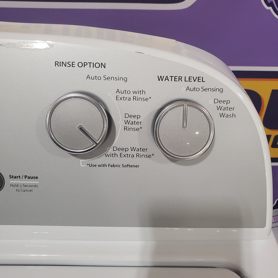 Whirlpool 3.8–3.9 Cu. Ft.  Top Load Washer with 2 in 1 Removable Agitator and Soil Level Selection WTW4957PW - Certified Refurbished and Whirlpool 7-cu ft Vented Electric Dryer WED4815EW - Certified Refurbished