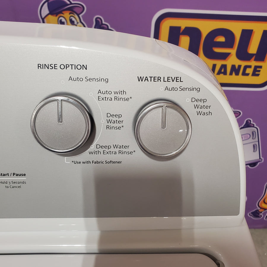 Whirlpool Top Load 3.8 Cu. Ft. Washer with Removable Agitator in White WTW4957PW - Certified Refurbished and Whirlpool 7-cu ft Electric Dryer in White WED5000DW - Certified Refurbished