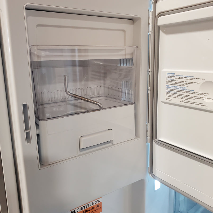 Whirlpool French Door 30 cu ft Refrigerator in Fingerprint Resistant Stainless Finish with In-Door Water and Ice Maker - 30 cu. ft. WRFF3536SZ - Scratch & Dent (Minor)