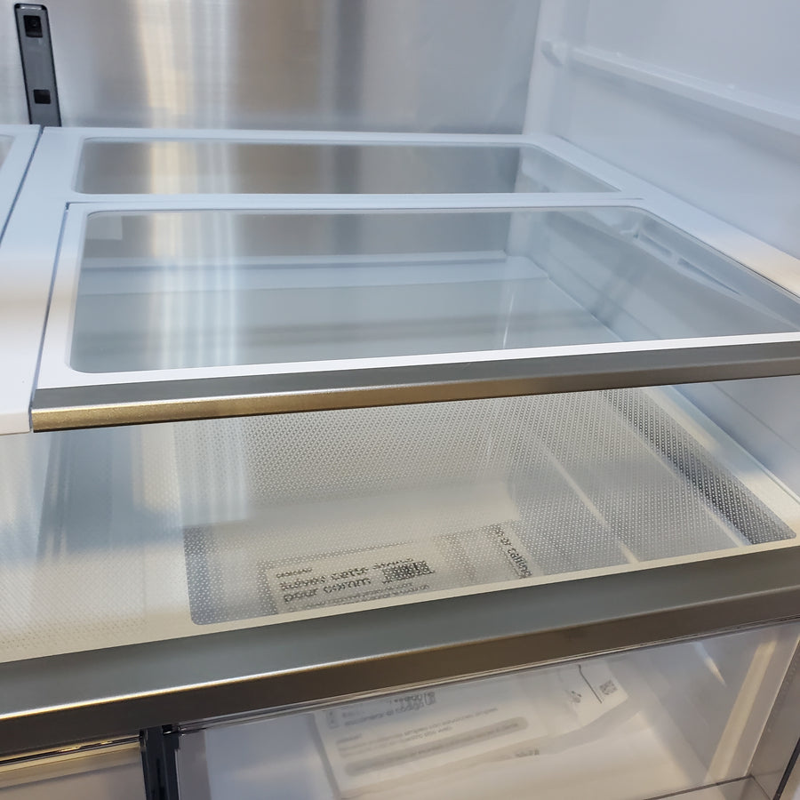 Samsung Bespoke 29 cu ft. 4-Door Standard Depth French Door Smart Refrigerator with Beverage Center Auto Fill Pitcher and Dual Ice Maker with Ice Bites™ in White Glass RF29BB86004M - Open Box