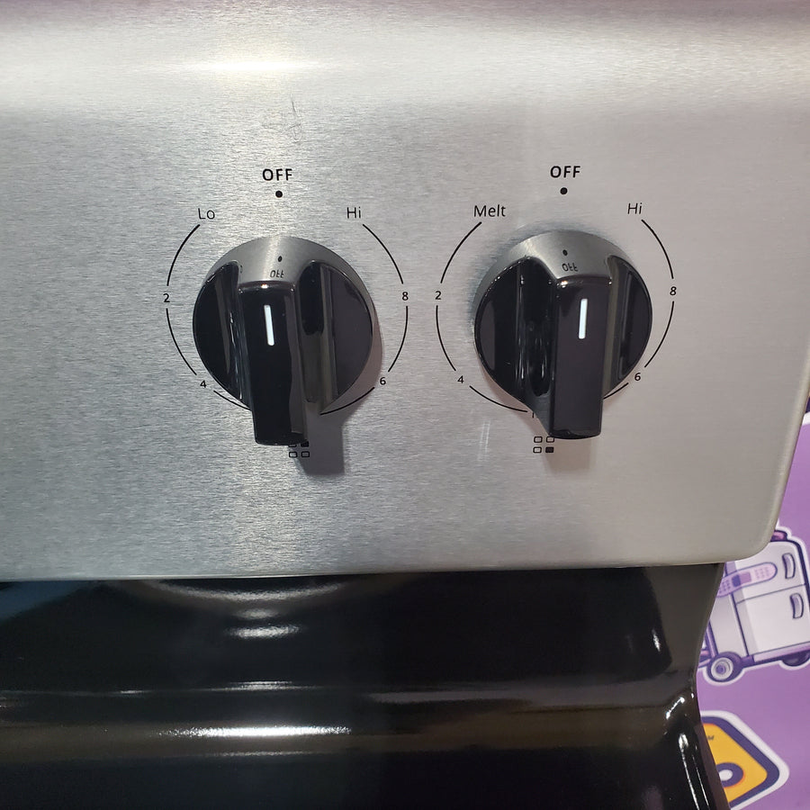 Whirlpool Stainless Steel 4.8 cu. ft. Electric Range with Keep Warm Setting and Large Oven Window WFC150M0JS - Open Box