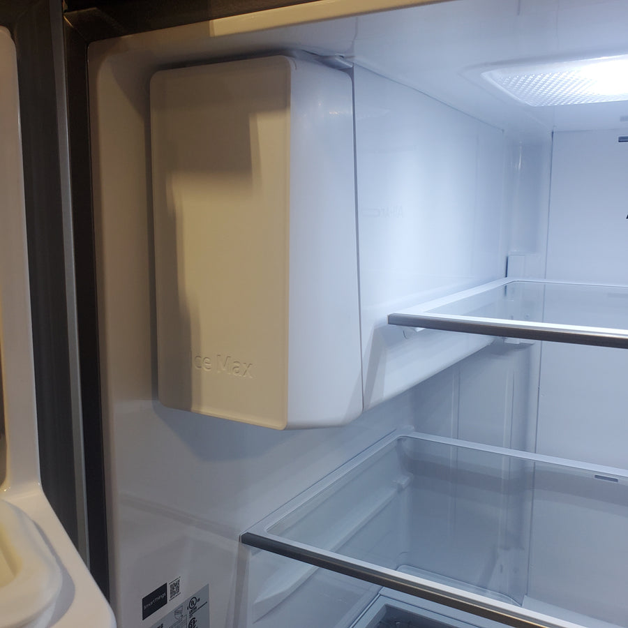 Samsung Bespoke AI Counter-Depth Sphere Ice 26-cu ft 36-in Wide French Door Refrigerator with Dual Ice Maker (Fingerprint Resistant Stainless Steel) ENERGY STAR Certified RF70F27SER - Scratch & Dent (Moderate)