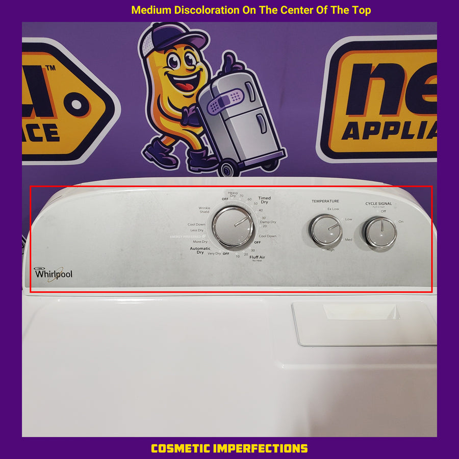 Whirlpool Electric Dryer with 7.0 cu. ft. Capacity, Wrinkle Shield Option, Timed Dry, On/Off End of Cycle Signal, Reversible Door WED4800BQ - Certified Refurbished