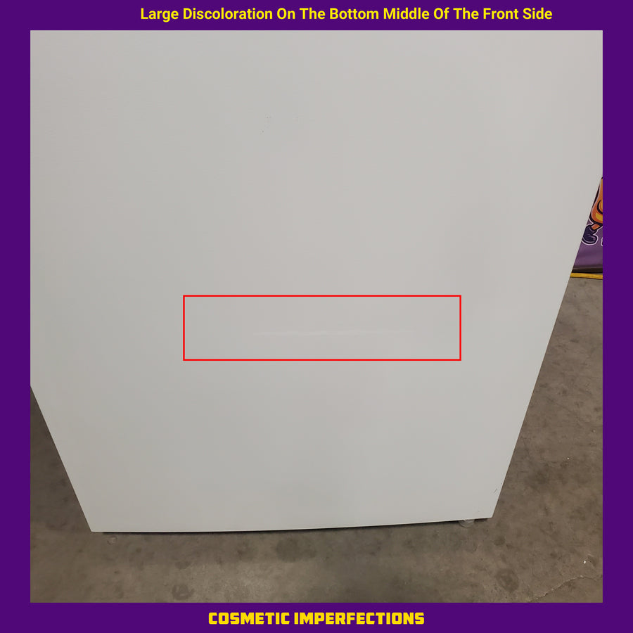 Midea Garage Ready Top Freezer 18.1 Cu. Ft. Refrigerator with Gallon sized Door Bins and Ice Maker Ready MRT18D3BWW - Scratch and Dent (Minor)