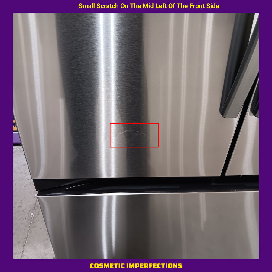 Samsung 31.5-cu ft 3-Door ENERGY STAR Smart French Door Refrigerator with Dual Ice Maker in Stainless Steel 22442656 - RF32CG5300SR - Scratch & Dent (Minor)