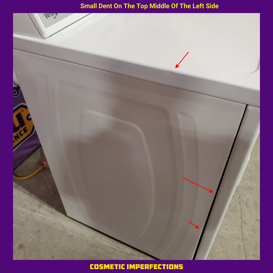 Whirlpool White Electric Extra Large 7.0 Cu. Ft. Dryer with Wrinkle Shield 22421771 - WED4815EW - Scratch & Dent (Minor)