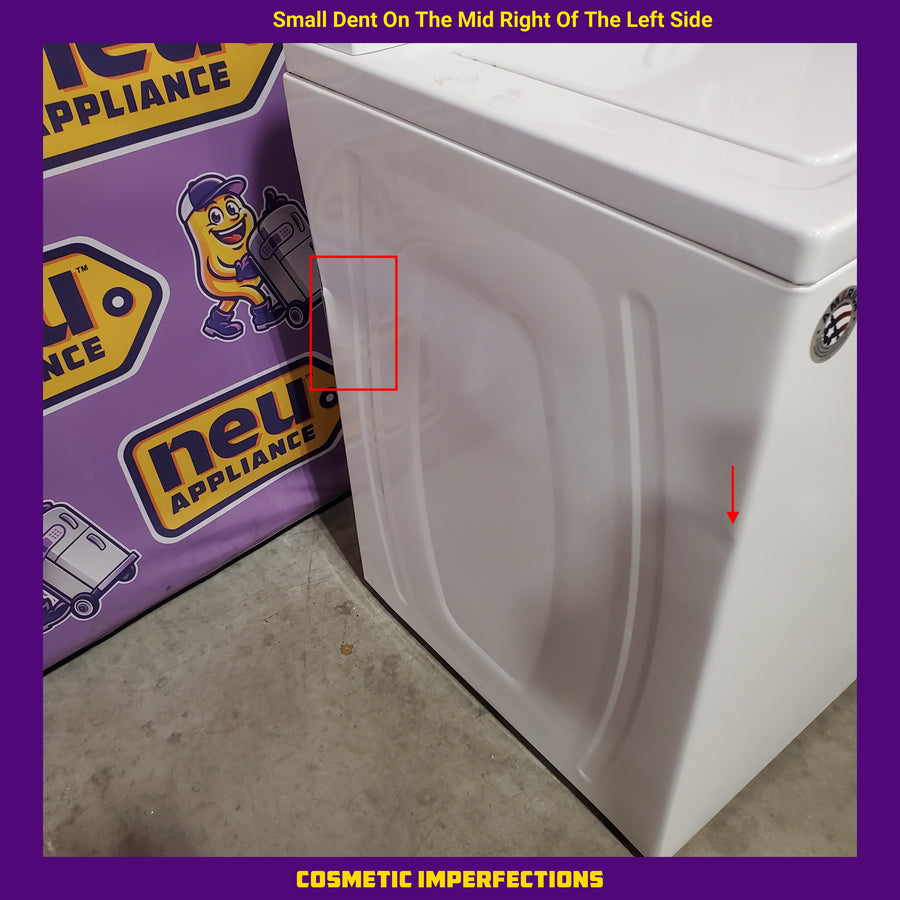 Amana Top Load 3.5 Cu. Ft. Washer with Dual Action Agitator, Porcelain Tub, and Late Lid Lock NTW4516FW - Scratch & Dent (Minor)