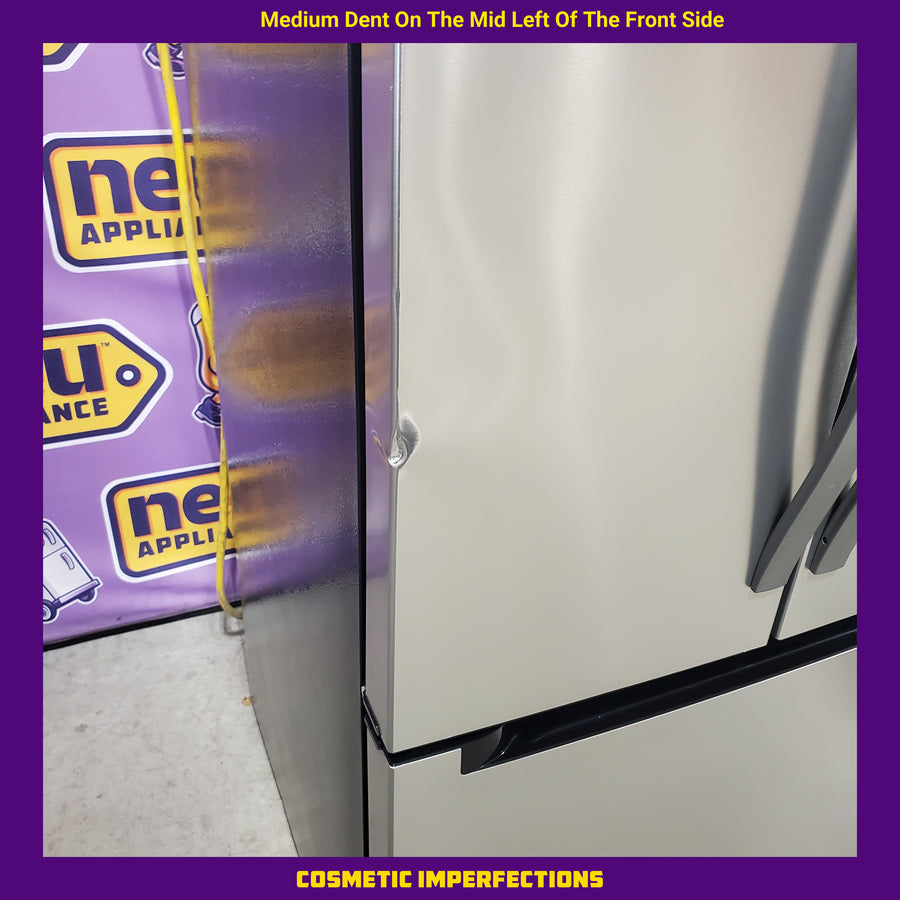 Vissani 30 in. 18.4 cu. ft. Standard-Depth French Door Bottom Freezer Refrigerator in Fingerprint Resistant Stainless Steel Look MDFDBM18SS6 - Scratch & Dent (Moderate)