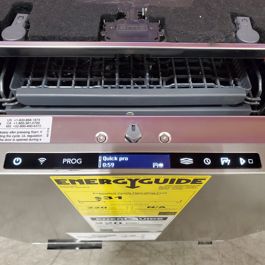 ASKO 50-Series24 Inch Fully-Integrated Panel Ready Built-In Smart Dishwasher with 16 Place Settings, 9 Wash Cycles, 40 dBA Noise Level, 3 Racks, 3 Spray Arms, 9 Spray Zones, XXL Tub, Super Cleaning System+™ 1116255 - DFI565XXL - Scratch & Dent (Moderate)