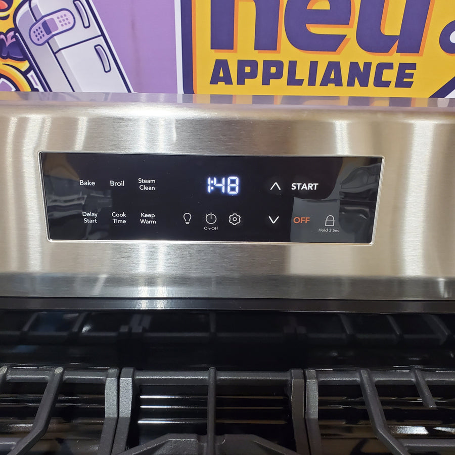 Frigidaire 30-in 5 burners 5.1-cu ft Freestanding Natural Gas Range in Fingerprint Resistant Stainless Steel FCRG306LAF - Open Box