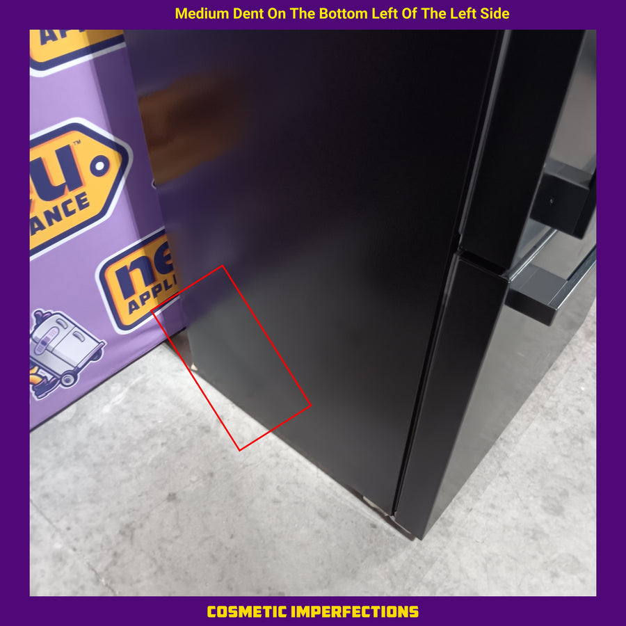 Hisense Black Metallic Steel  17.2 cu. ft. Refrigerator with Bottom Mount Freezer 22321470 - HRB171N6ABE - Scratch & Dent (Moderate)