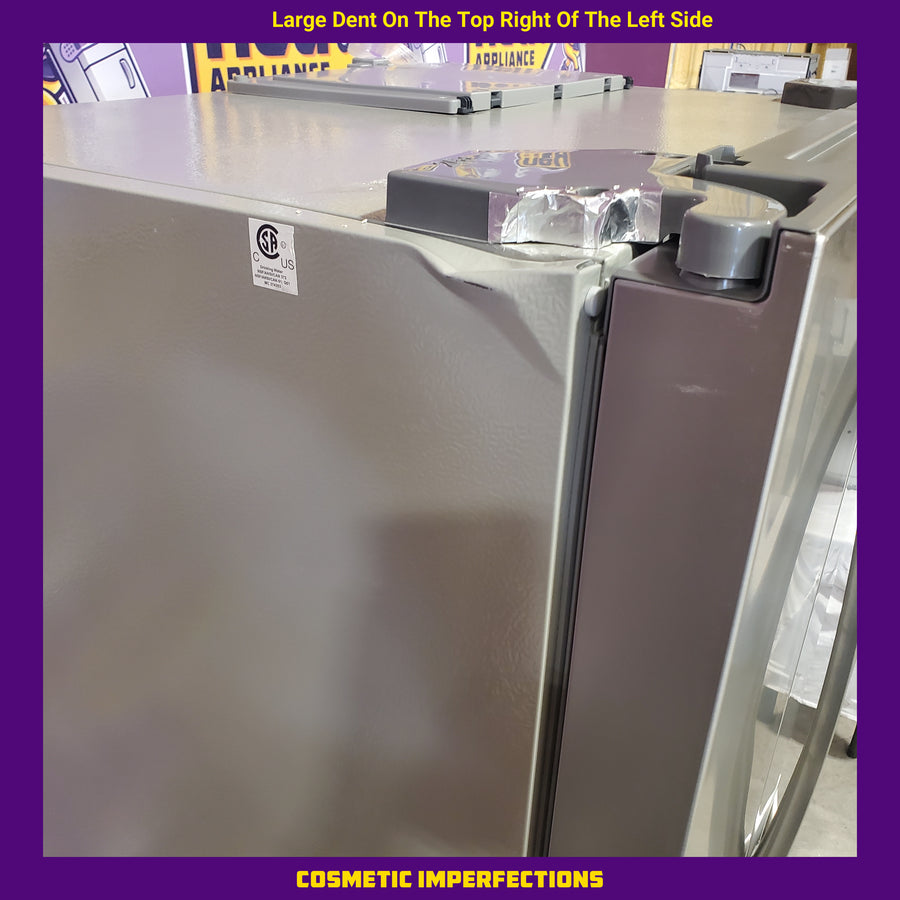 Kenmore Counter-Depth 20.3-cu ft 36-in Wide French Door Refrigerator with Ice Maker ENERGY STAR Certified in Stainless Steel 897.75515320 - Scratch & Dent (Moderate)