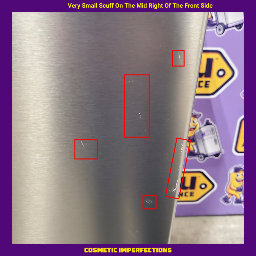 Pictures of Hisense PureSpace 17.2-cu ft Counter-Depth 32-in Wide Bottom-Freezer Refrigerator in Fingerprint Resistant Stainless Steel 22321471 - HRB171N6ABE - Scratch & Dent (Moderate) - Neu Appliance Outlet - Discount Appliance Outlet in Austin, Tx