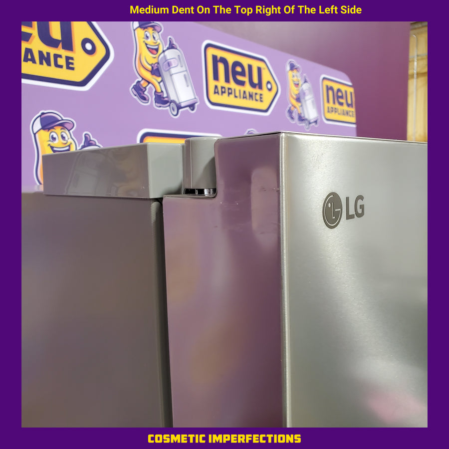 LG Counter-Depth 25.5-cu ft 36-in Wide French Door Refrigerator with Ice Maker ENERGY STAR Certified in PrintProof Stainless Steel LF26C6230V - Scratch & Dent (Moderate)
