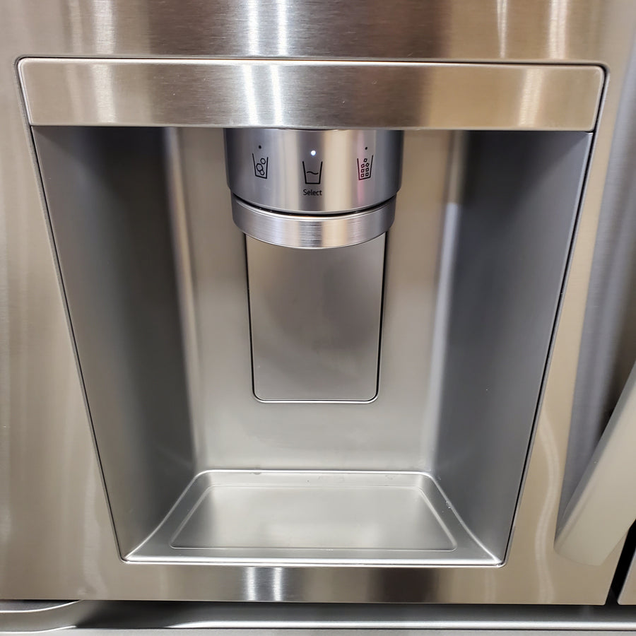 LG 29 cu. ft. Smart Standard-Depth MAX™ 4-Door French Door Refrigerator with Full-Convert Drawer™ in Print Proof Stainless Steel LF29H8330S - Scratch & Dent (Moderate)