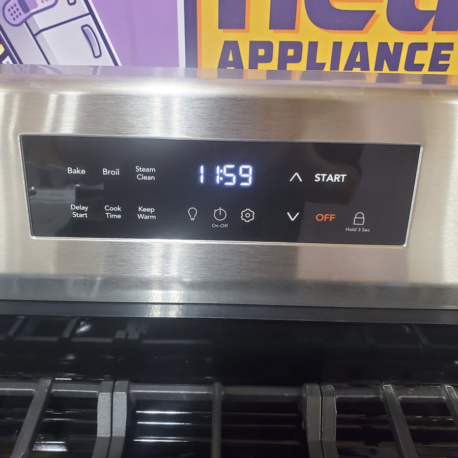 Frigidaire 5 Burner Freestanding Gas Range in Stainless Steel with Quick Boil and Steam Clean FCRG3062AS - Scratch & Dent (Minor)