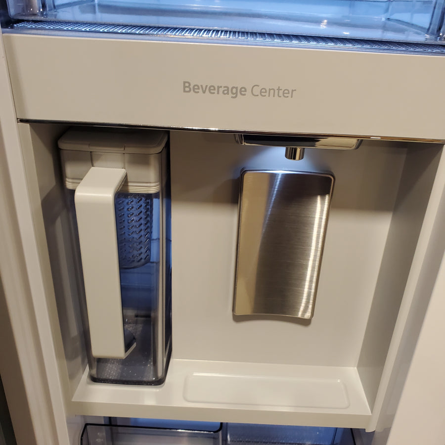 Samsung Bespoke Stainless Steel 3 Door French Door 30 Cu. Ft. Refrigerator with Beverage Center RF30BB660012 - Scratch & Dent (Minor)