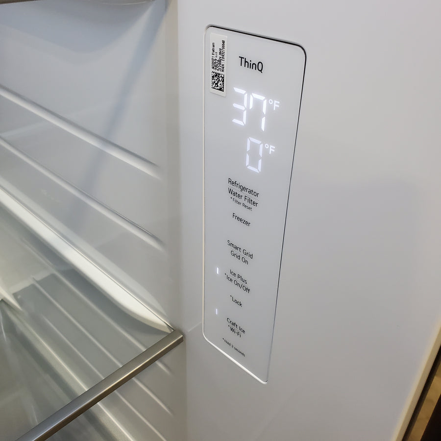 LG 27 cu. ft. Smart Side-by-Side Refrigerator with Smooth Touch Ice & Water Dispenser LL27T3530S - Scratch & Dent (Moderate)