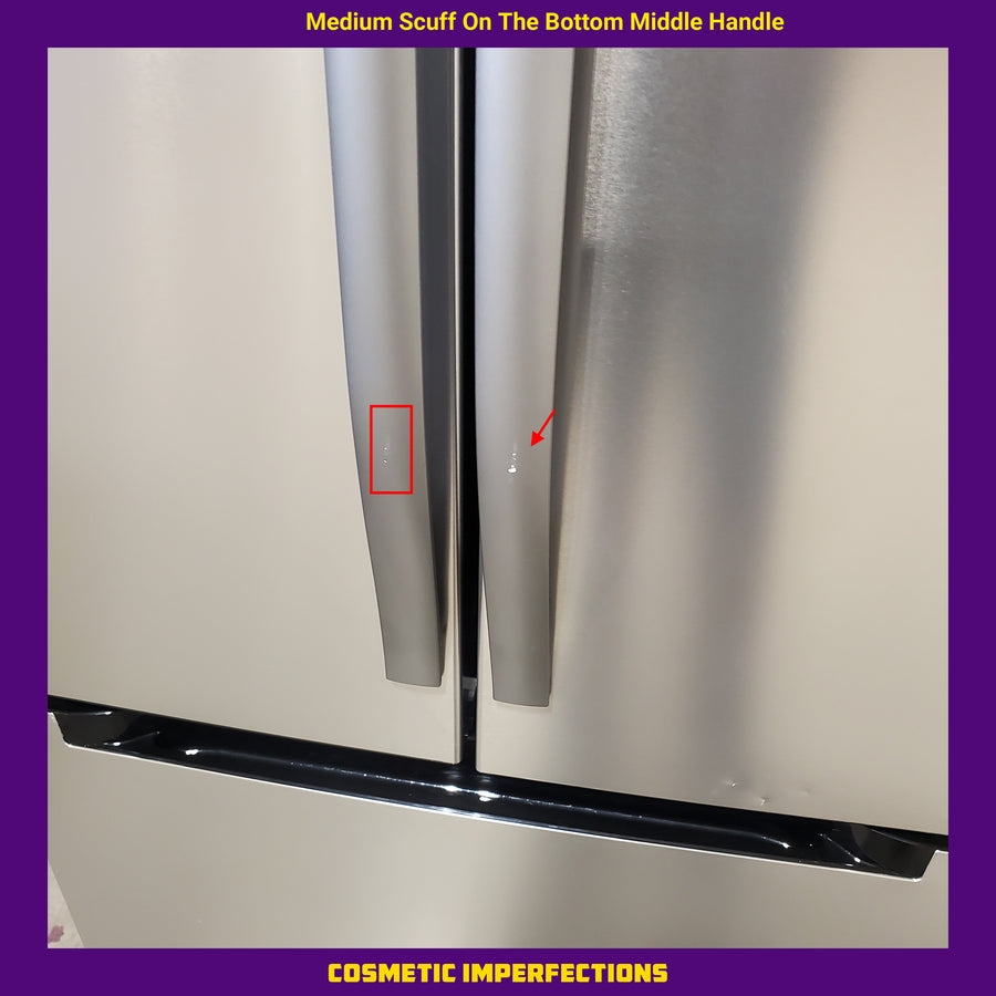 Vissani 30 in. 18.4 cu. ft. Standard-Depth French Door Bottom Freezer Refrigerator in Fingerprint Resistant Stainless Steel Look MDFDBM18SS6 - Scratch & Dent (Moderate)