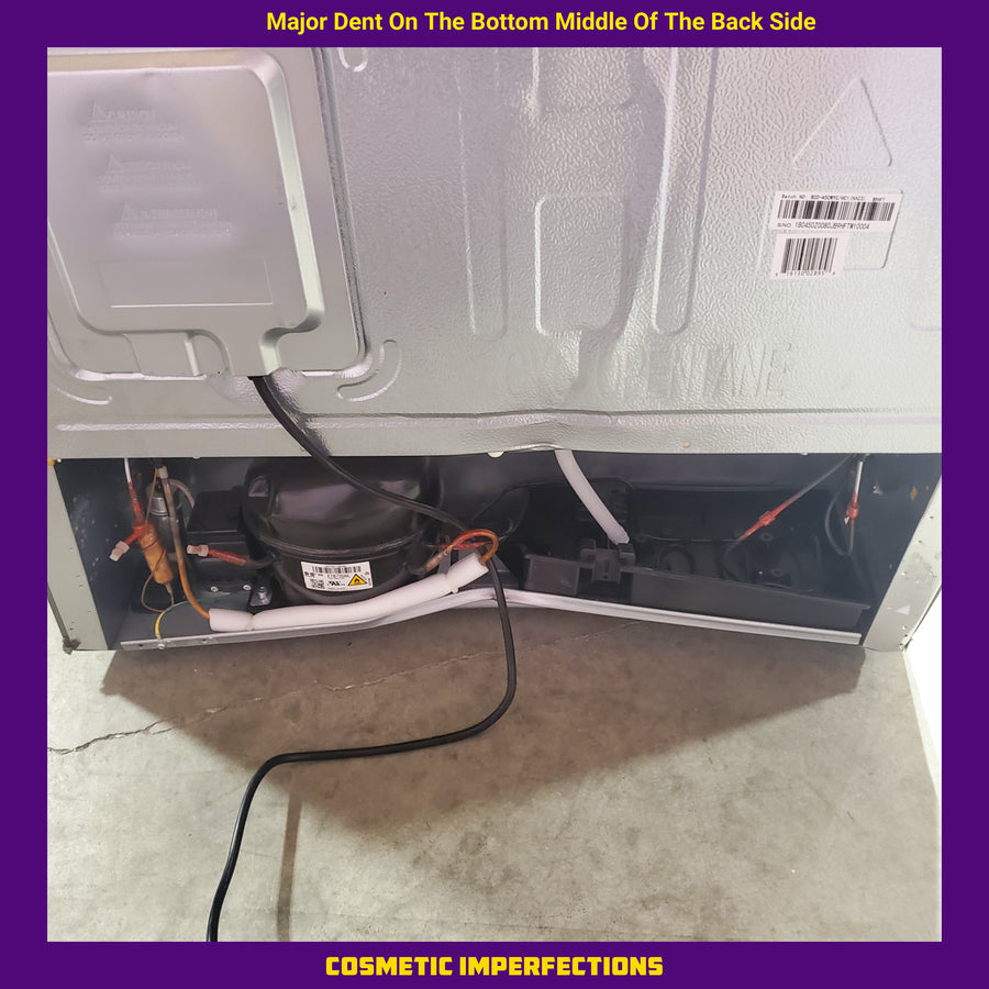 Hisense Counter Depth Bottom Freezer 17.2 Cu. Ft. Refrigerator with LED Lighting and Super Cool and Super Freeze in Fingerprint Stainless Steel HRB171N6ASE - Scratch and Dent (Major)