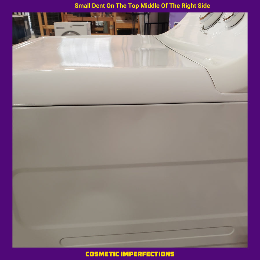 GE White Electric 6.2 Cu. Ft. Capacity Dryer with Shallow Depth and Up to 120 Ft. Venting Capability GTX33EASKWW - Certified Refurbished