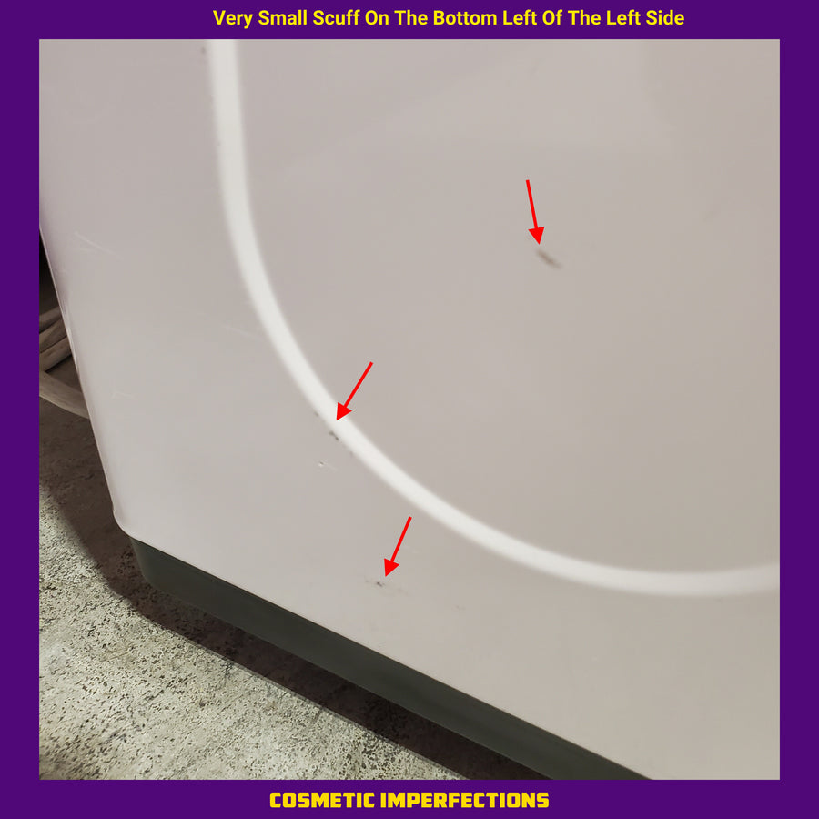 LG 5.5 cu. ft. Mega Capacity Top Load Washer with Impeller in Alpine White WT8400CW - Open Box and LG 7.3 cu. ft. Vented SMART Gas Dryer in White with EasyLoad Door, TurboSteam and Sensor Dry Technology 16269 - DLGX8601WE - Scratch & Dent (Minor)