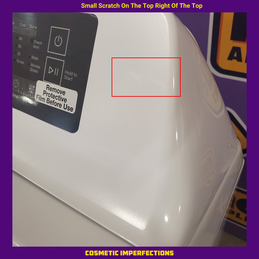 Whirlpool 4.2-4.3 Cu. Ft. Top Load Washer with 2-in-1 Removable Agitator and Soft Close Glass Lid WTW4307SW - Scratch & Dent (Minor) and Whirlpool 7.0 cu. ft. Electric Dryer with Adaptive Dry and Wrinkle Shield™ Option WED4307SW - Scratch & Dent (Minor)