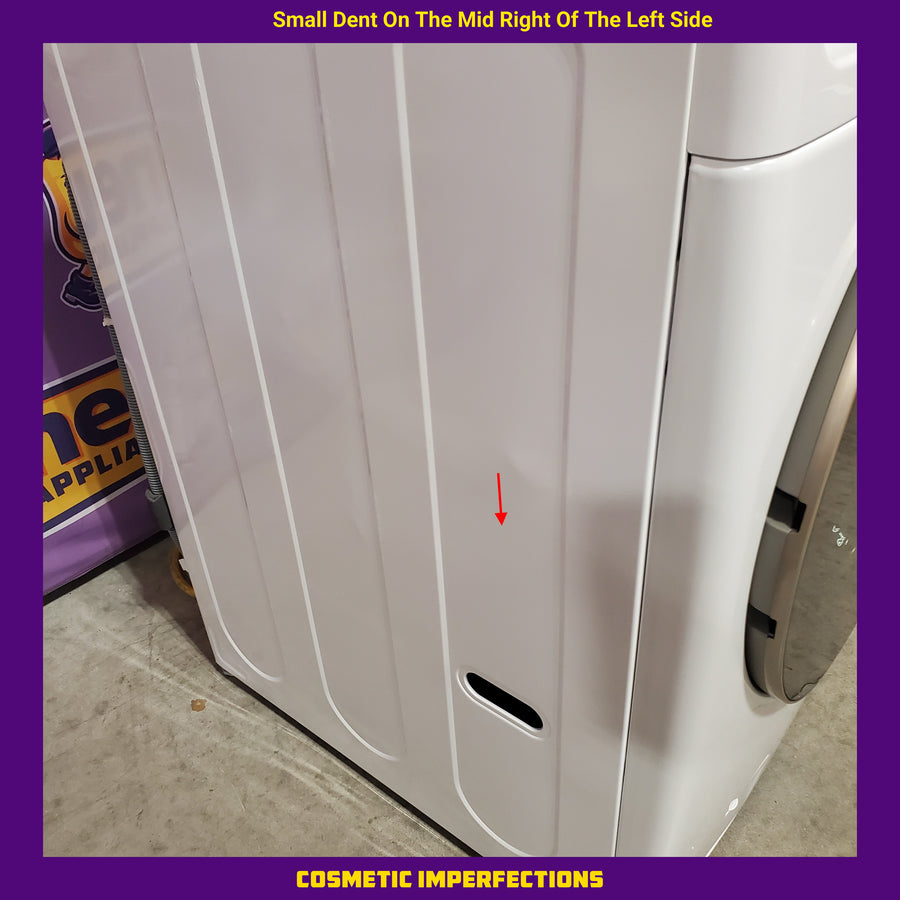 LG 4.5 cu. ft. Front Load Washer with Steam and Built-In Intelligence in White WM4000HWA - Scratch & Dent (Minor) and LG 7.4 cu. ft. Front Load Electric Dryer with TurboSteam and Sensor Dry Technology in White DLEX4000W - Scratch & Dent (Major)