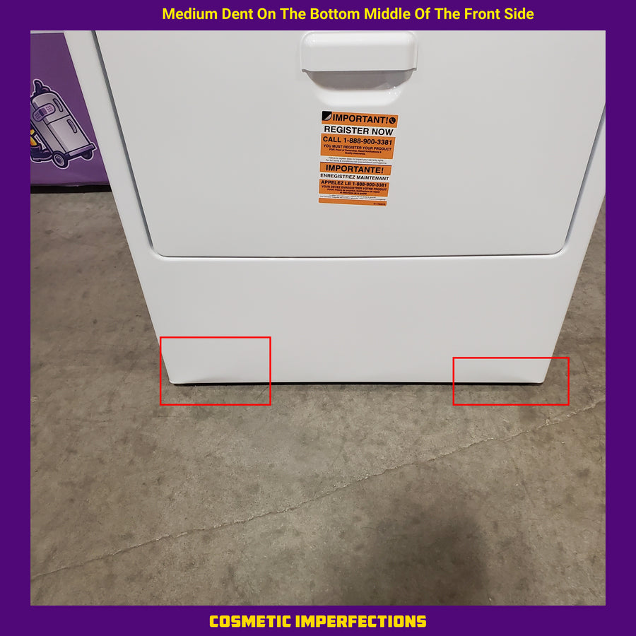 Whirlpool 7.0 cu. ft. Electric Dryer with Hamper Door 22442606 - WED5010LW - Scratch & Dent (Minor)