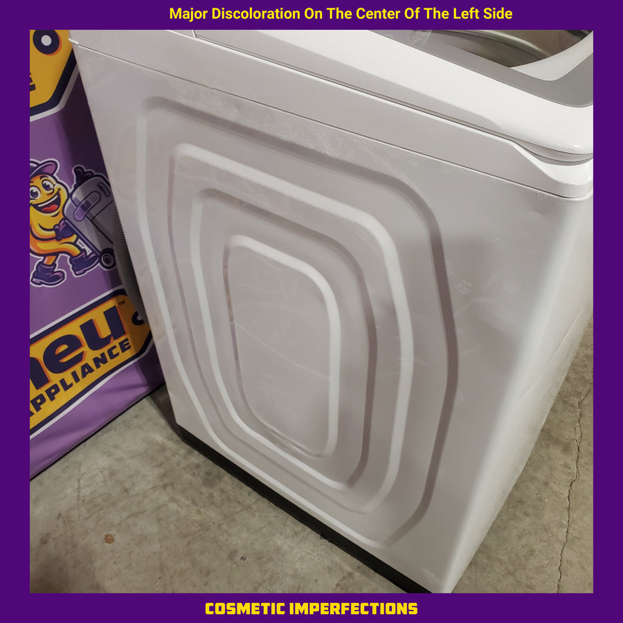 Samsung White Top Load 5.0 Cu. Ft. Washer with Active Water Jet WA50R5200AW - Certified Refurbished and Samsung White Electric 7.4 Cu. Ft. Dryer with Sensor Dry DVE50R5200W - Certified Refurbished