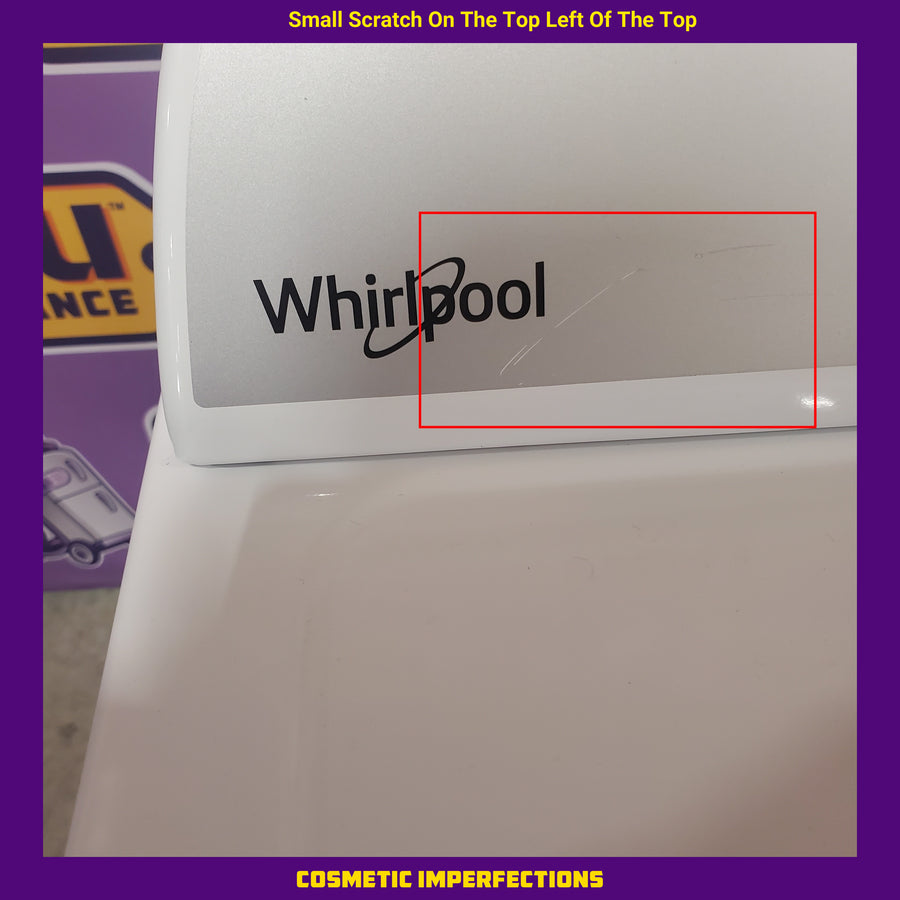 Whirlpool White Electric Extra Large 7.0 Cu. Ft. Dryer with Wrinkle Shield 22421740 - WED4815EW - Scratch & Dent (Minor)