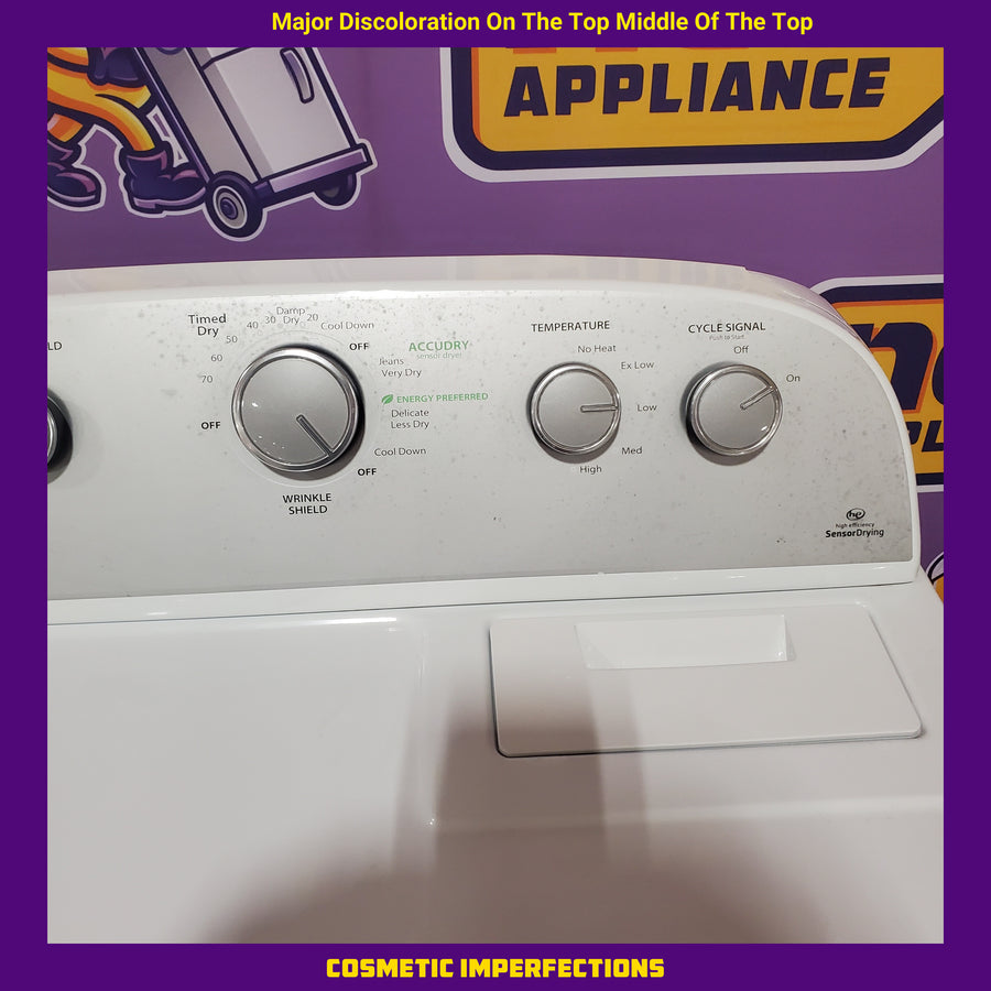 Whirlpool Top Load 3.8 Cu. Ft. Washer with Removable Agitator in White WTW4957PW - Certified Refurbished and Whirlpool 7-cu ft Electric Dryer in White WED5000DW - Certified Refurbished