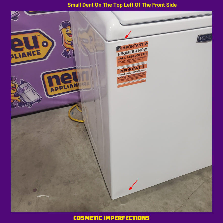 Maytag 4.2 Cu. Ft. Capacity Top Load Washer in White MTW4205SW - Scratch & Dent (Moderate)