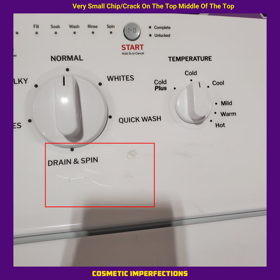 Hotpoint® 4.0 cu. ft. Capacity Washer with Cold Plus and Water Level Control HTW265ASWWW - Scratch & Dent (Moderate) and Hotpoint 6.2 cu. ft. Capacity Electric Dryer with Up To 120 ft. Venting and Shallow Depth HTX26EASWWW - Open Box