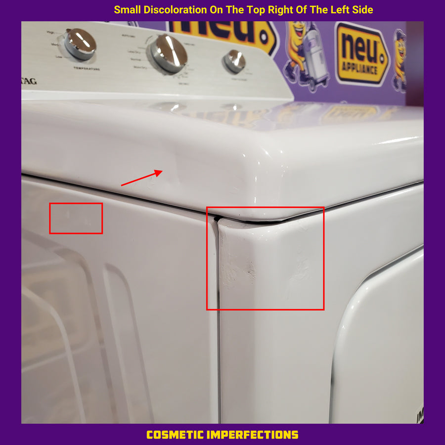 MayTag 7.0 cu. ft. Top Load Electric Wrinkle Prevent Dryer MED4500MW - Scratch & Dent (Minor)