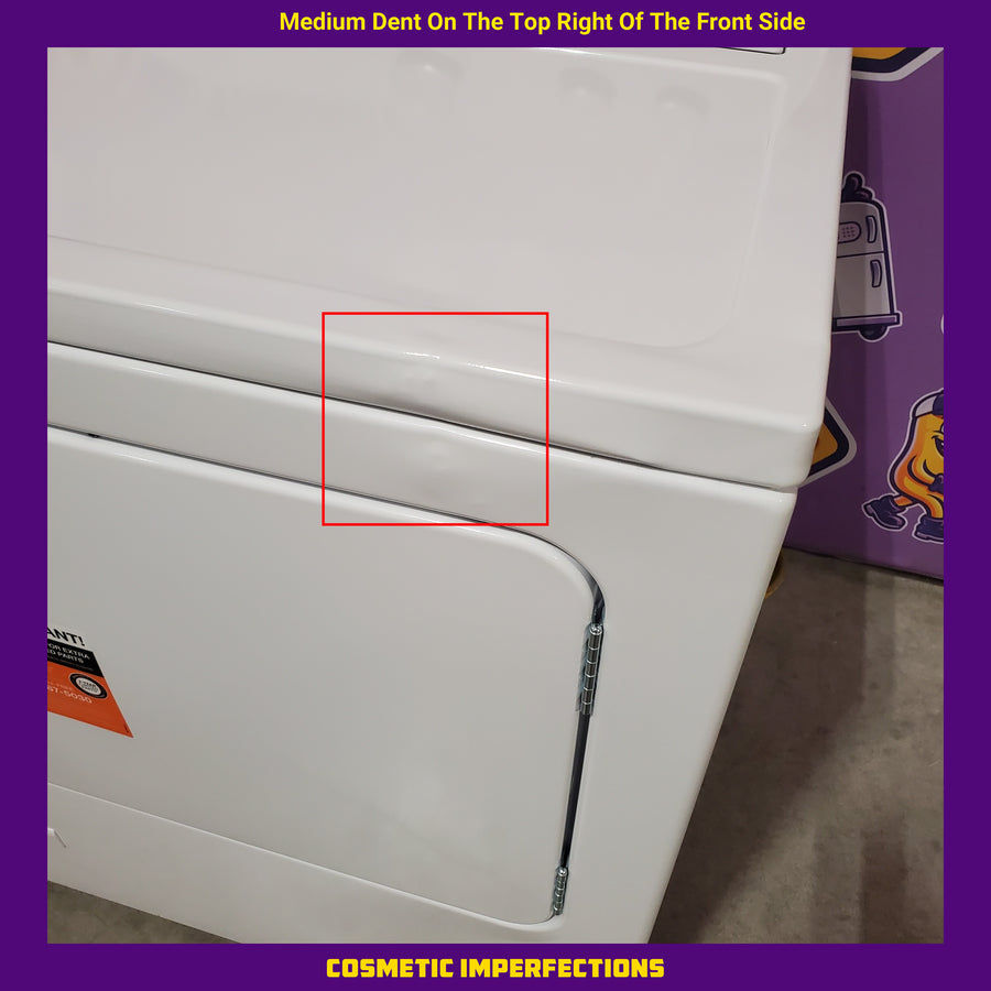 Whirlpool White Gas 7.0 Cu. Ft. Vented Dryer with Wrinkle Shield Option and AutoDry Drying System WGD4815EW - Scratch & Dent (Moderate)