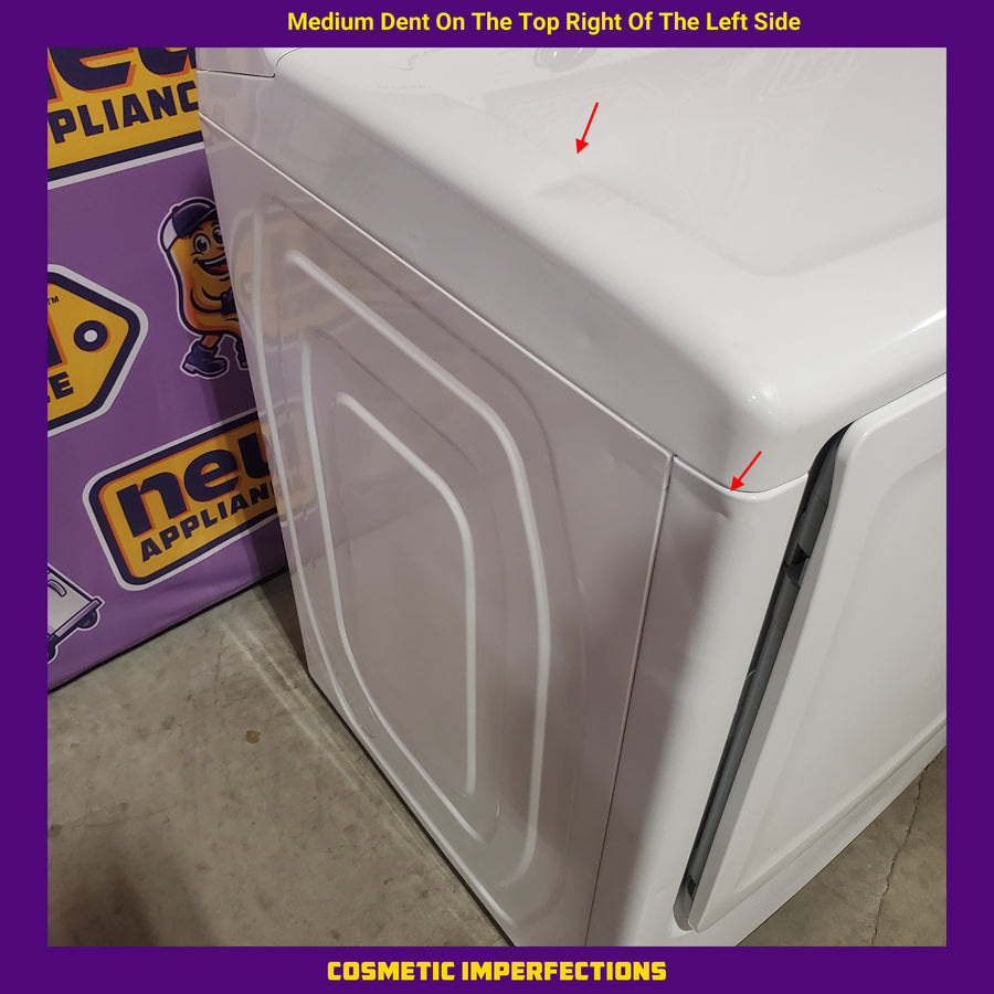 Samsung 7.2 cu. ft. Electric Dryer with Sensor Dry in White DVE45T3200W - Scratch & Dent (Minor)