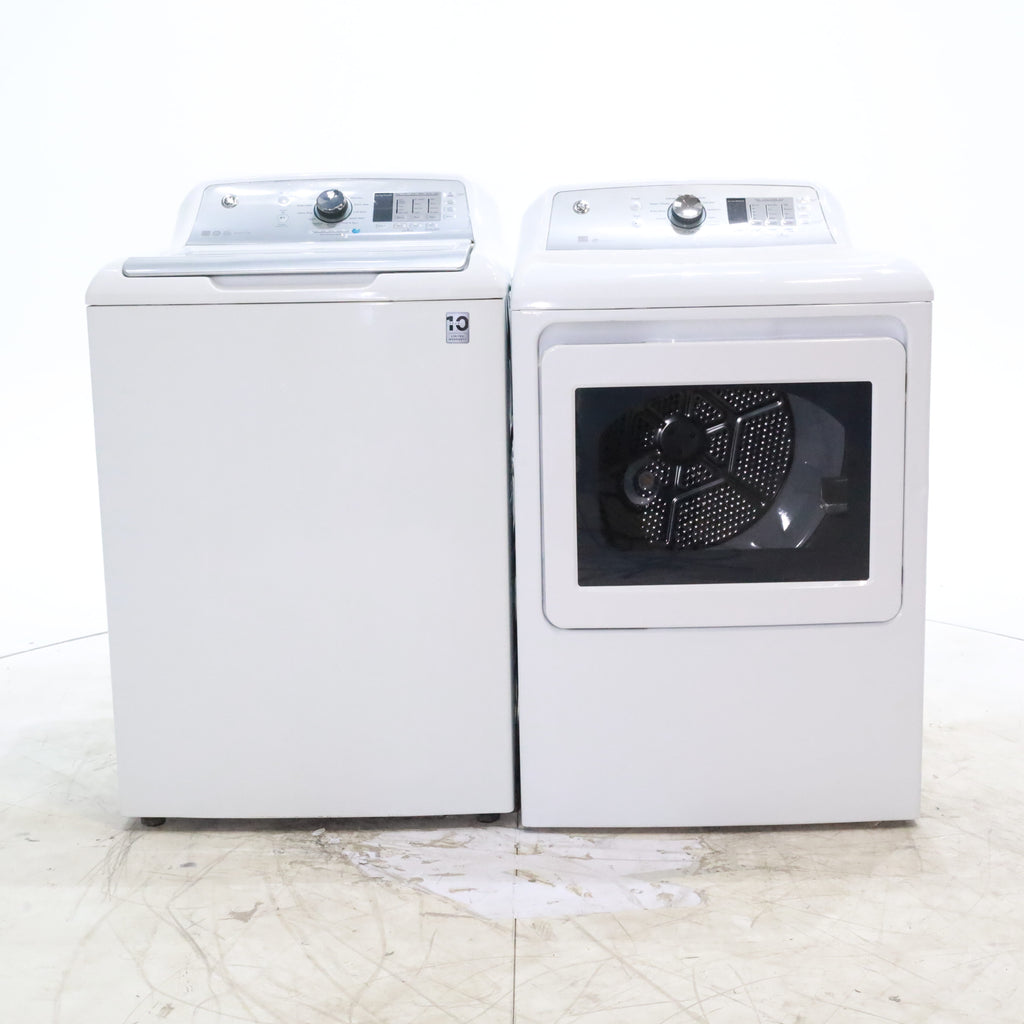 Pictures of Neu Elite GE High Capacity Impeller Washer & Electric Dryer Set: 4.6 cu. ft. High Capacity Impeller Washer With Extra Water Cycle / Option & 7.4 cu. ft. Electric 220v Dryer With Auto Sensor Dry - Certified Refurbished - Neu Appliance Outlet - Discount Appliance Outlet in Austin, Tx