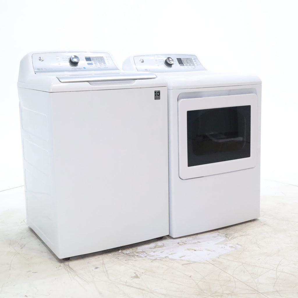 Pictures of Neu Elite GE High Capacity Impeller Washer & Electric Dryer Set: 4.6 cu. ft. High Capacity Impeller Washer With Extra Water Cycle / Option & 7.4 cu. ft. Electric 220v Dryer With Auto Sensor Dry - Certified Refurbished - Neu Appliance Outlet - Discount Appliance Outlet in Austin, Tx