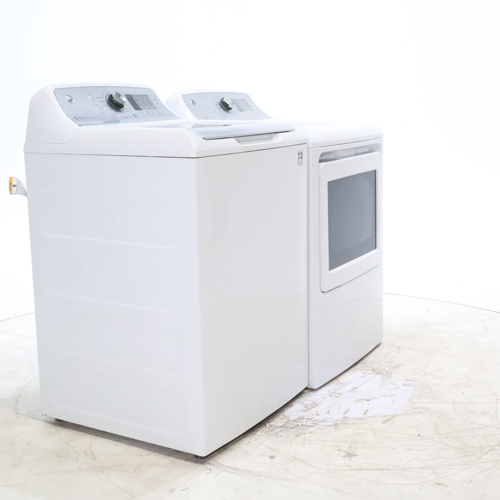 Pictures of Neu Elite GE High Capacity Impeller Washer & Electric Dryer Set: 4.6 cu. ft. High Capacity Impeller Washer With Extra Water Cycle / Option & 7.4 cu. ft. Electric 220v Dryer With Auto Sensor Dry - Certified Refurbished - Neu Appliance Outlet - Discount Appliance Outlet in Austin, Tx