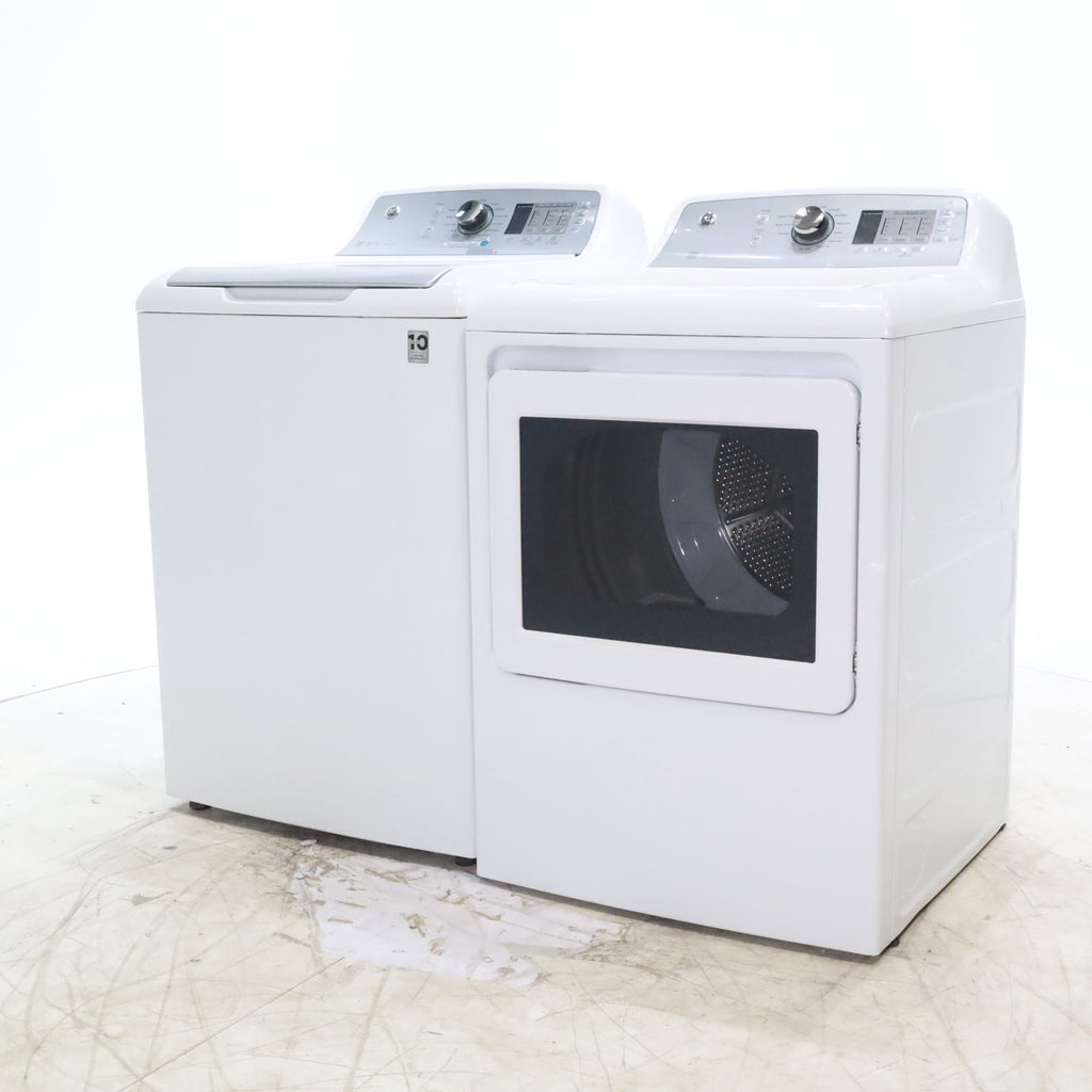 Pictures of Neu Elite GE High Capacity Impeller Washer & Electric Dryer Set: 4.6 cu. ft. High Capacity Impeller Washer With Extra Water Cycle / Option & 7.4 cu. ft. Electric 220v Dryer With Auto Sensor Dry - Certified Refurbished - Neu Appliance Outlet - Discount Appliance Outlet in Austin, Tx