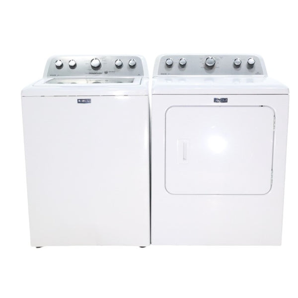 Neu Elite Maytag Bravos High Capacity Impeller Washer & Electric Dryer Set: 4.3 cu. ft. High Capacity Impeller Washer With Extra Water Cycle / Option & 7.0 cu. ft. Electric 220v Dryer With Auto Sensor Dry  - Certified Refurbished