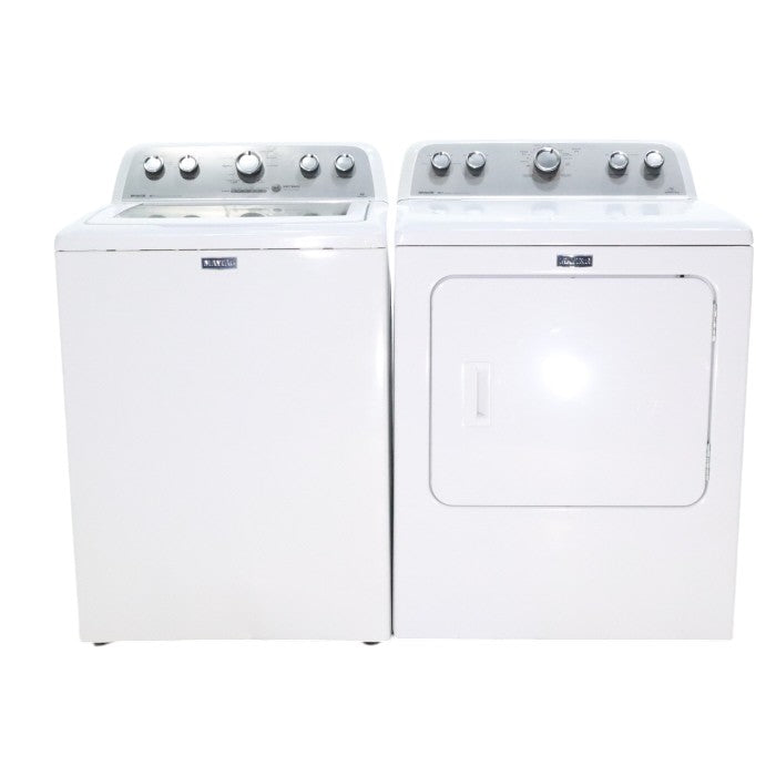 Pictures of Neu Elite Maytag Bravos High Capacity Impeller Washer & Electric Dryer Set: 4.3 cu. ft. High Capacity Impeller Washer With Extra Water Cycle / Option & 7.0 cu. ft. Electric 220v Dryer With Auto Sensor Dry  - Certified Refurbished - Neu Appliance Outlet - Discount Appliance Outlet in Austin, Tx