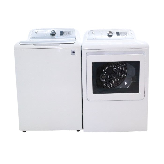 Pictures of Neu Elite GE High Capacity Impeller Washer & Electric Dryer Set: 4.6 cu. ft. High Capacity Impeller Washer With Extra Water Cycle / Option & 7.4 cu. ft. Electric 220v Dryer With Auto Sensor Dry - Certified Refurbished - Neu Appliance Outlet - Discount Appliance Outlet in Austin, Tx