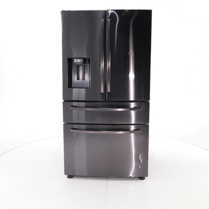 Fingerprint-Resistant Black Stainless Steel ENERGY STAR Samsung 27.8 cu. ft. 4 Door French Door Refrigerator with Door-in-Door - Scratch & Dent - Major