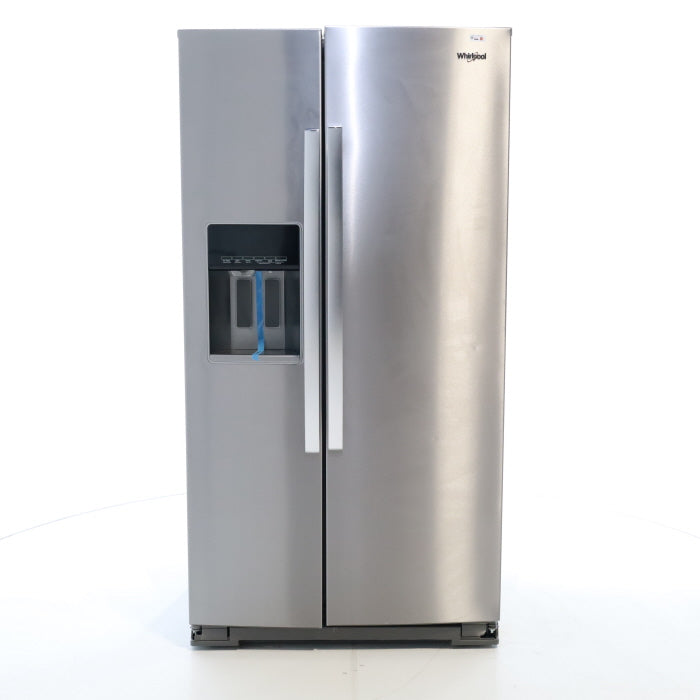 Fingerprint-Resistant Stainless Steel Whirlpool 28.49 cu. ft. Side by Side Refrigerator with In Door Ice and Water Dispenser - Open Box