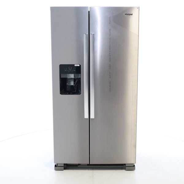 Fingerprint-Resistant Stainless Steel Whirlpool 24.5 cu. ft. Side by Side Refrigerator with In Door Ice and Water Dispenser - Open Box