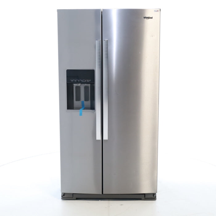 Counter Depth Fingerprint-Resistant Stainless Steel Whirlpool 20.6 cu. ft. Side by Side Refrigerator In Door Ice and Water Dispenser - Scratch & Dent - Minor