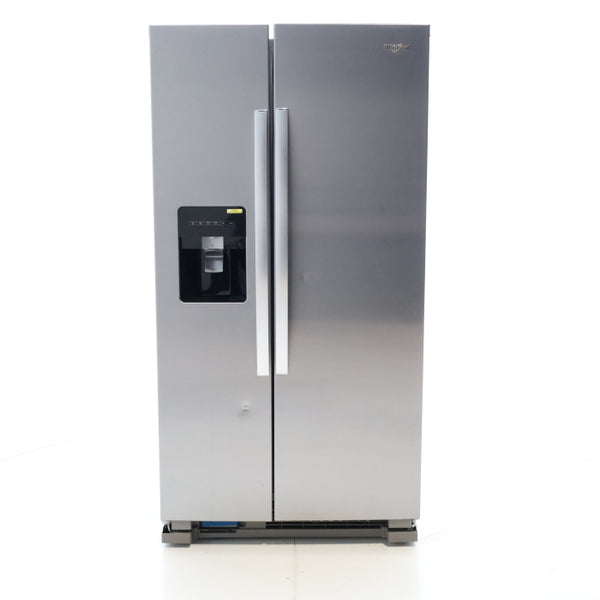 Stainless Steel Whirlpool 24.6 cu. ft. Side By Side Refrigerator With Ice Maker - Scratch & Dent - Moderate
