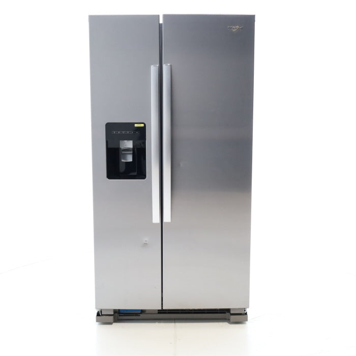 Stainless Steel Whirlpool 24.6 cu. ft. Side By Side Refrigerator With Ice Maker - Scratch & Dent - Moderate